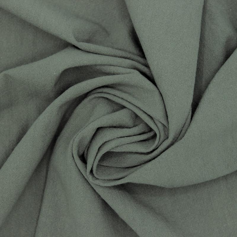 Crushed cotton fabric - khaki