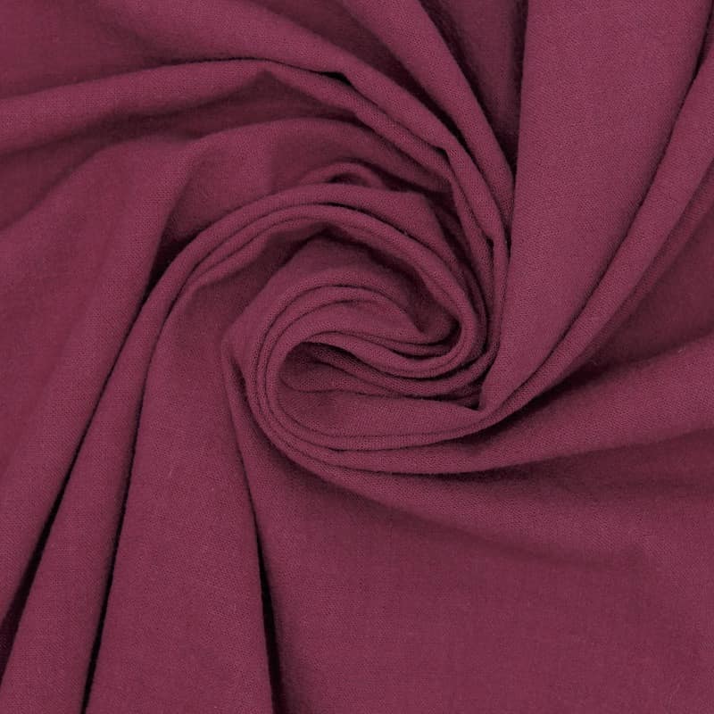 Crushed cotton fabric - wine red