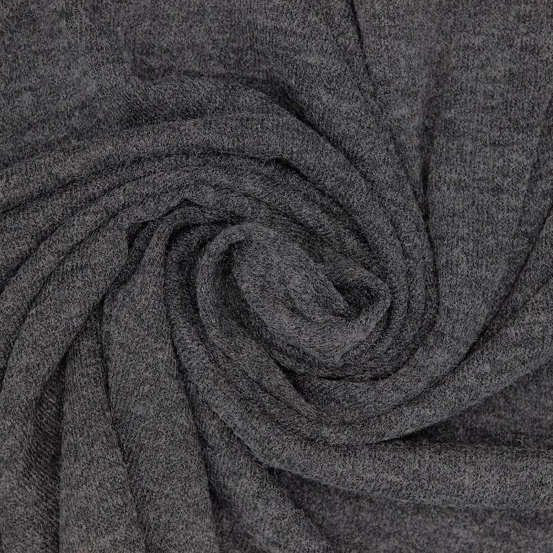 Tissu maille jaspée - gris