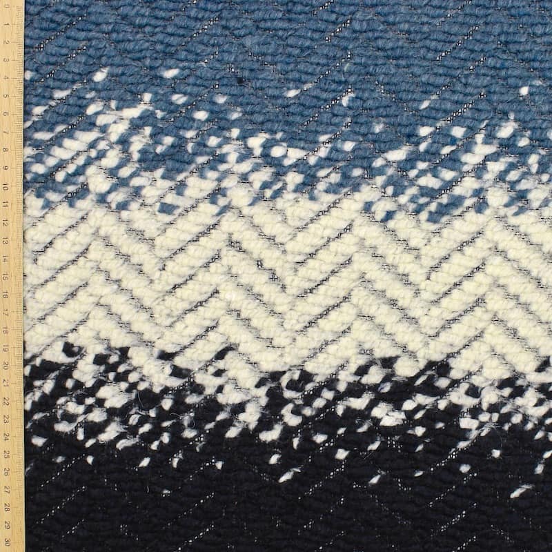 Jacquard knit fabric - blue 