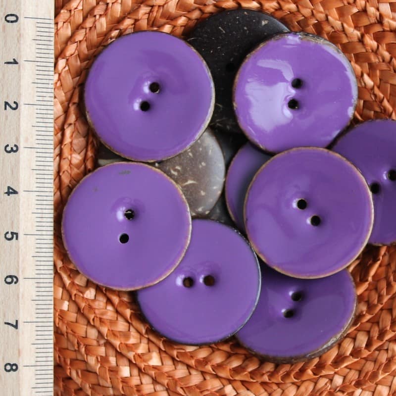 Purple coco button 3 cm