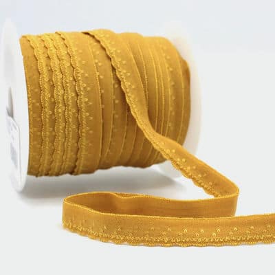 Elastic for lingerie of 11mm - mustard yellow 