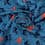 Jersey fabric with mountain bikes - blue
