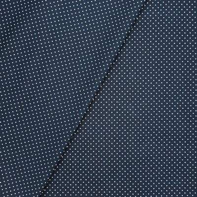 Coated cotton with dots - navy blue background