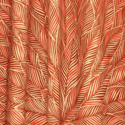 Tissu coton végétal - rouille