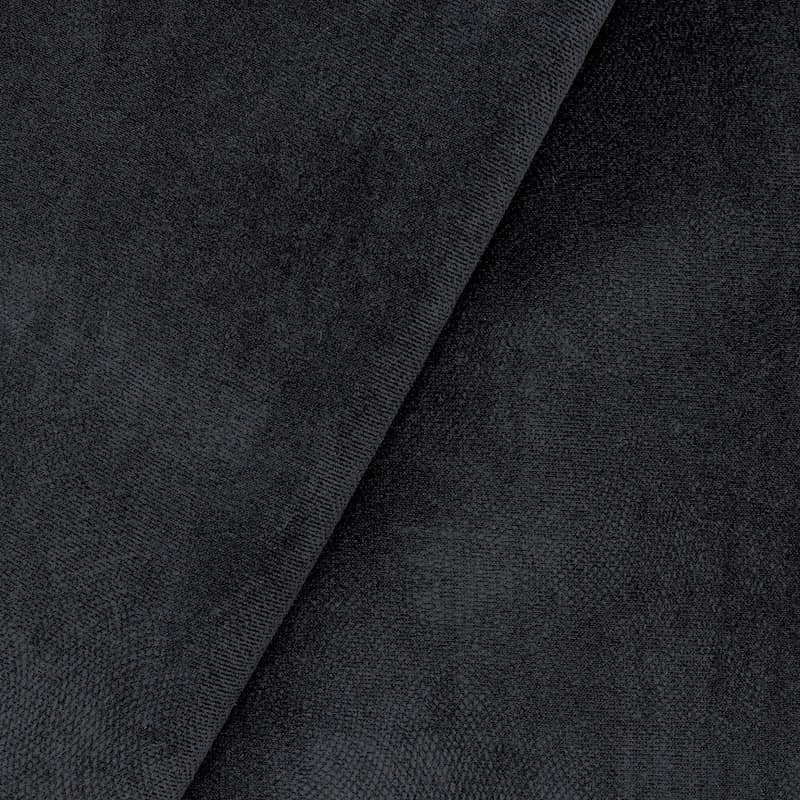 Embossed velvet fabric - black 