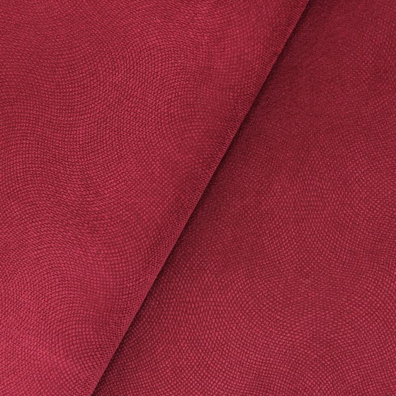 Embossed velvet fabric - garnet red 