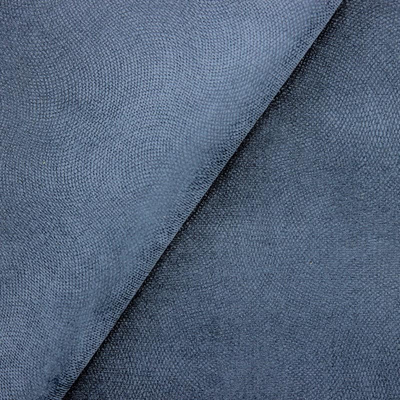 Tissu velours embossé - bleu acier