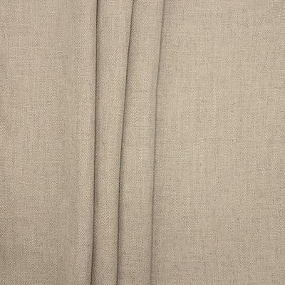 Double-sided fabric with linen aspect - ficelle 
