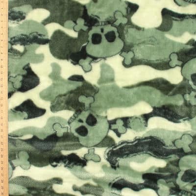 Minky velvet with military - green 