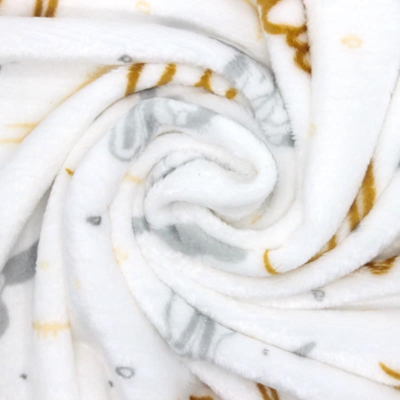 Minky velvet with wild - white