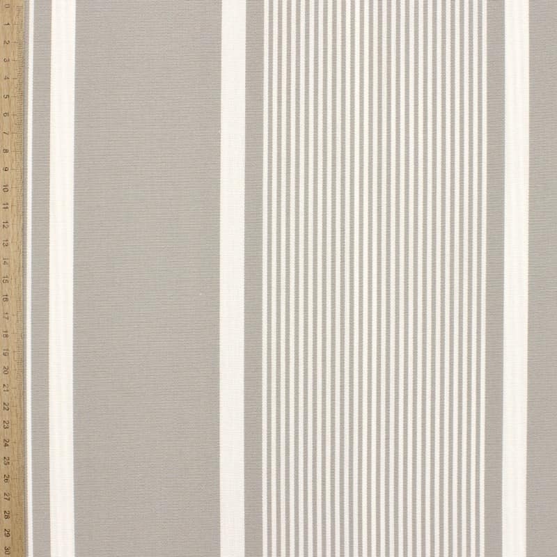 Striped outdoor fabric - grey
