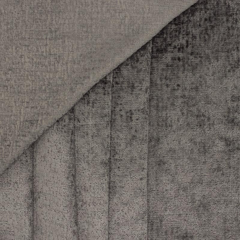 Double-sided velvet upholstery fabric - grey