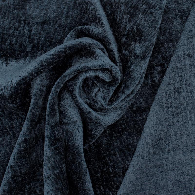 Double-sided velvet upholstery fabric - midnight blue 