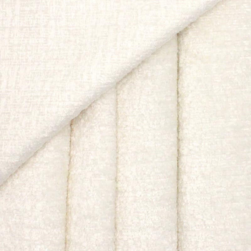 Double-sided velvet upholstery fabric - white
