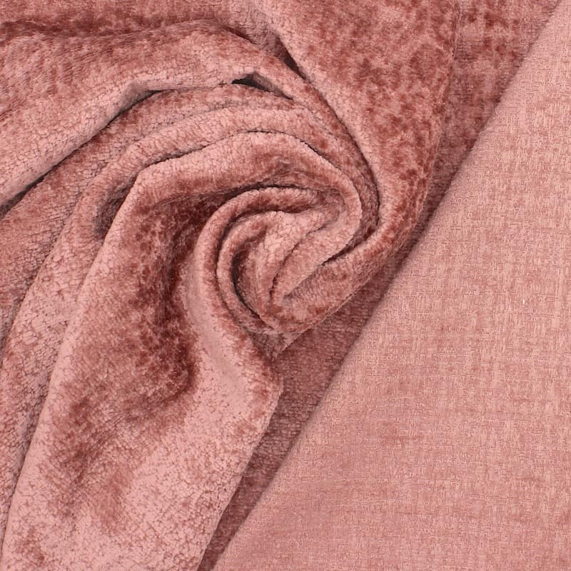 Double-sided velvet upholstery fabric - old pink
