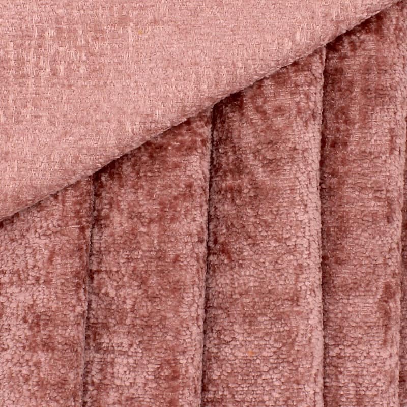 Double-sided velvet upholstery fabric - old pink
