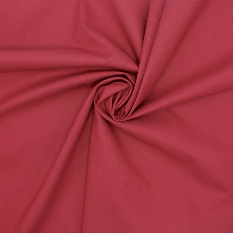 Tissu cretonne- rouge bordeaux