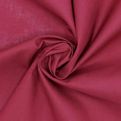 Plain cretonne fabric - wine red