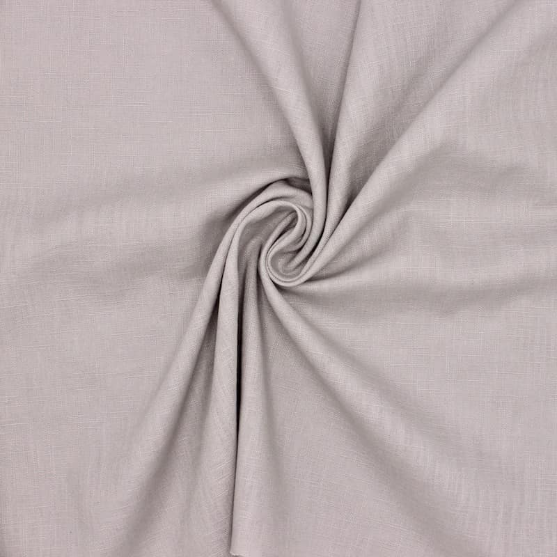 Plain fabric 100% linen - grey