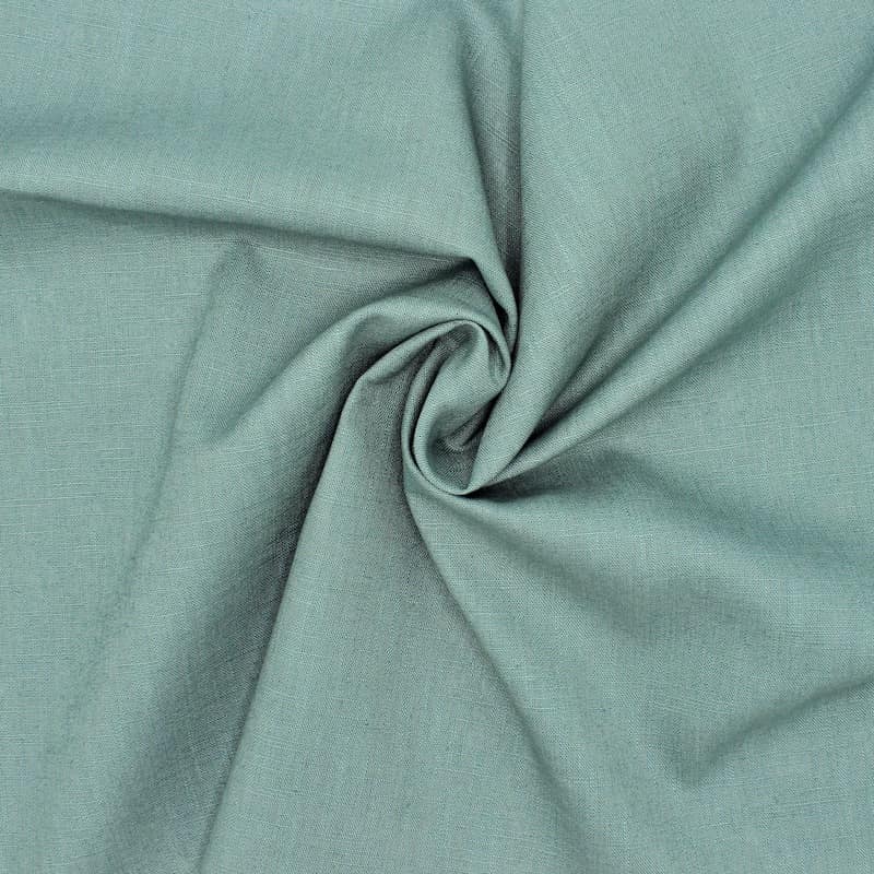 Plain fabric 100% linen - sage green