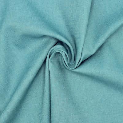 Plain fabric 100% linen - turquoise 
