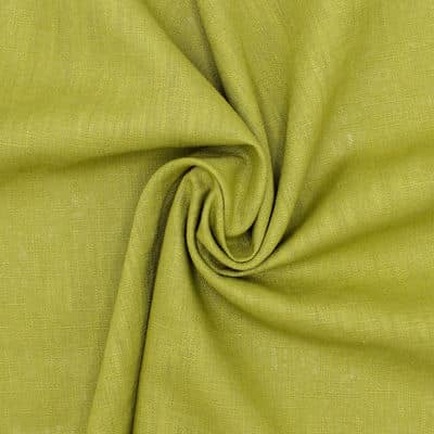 Plain fabric 100% linen - pistachio green