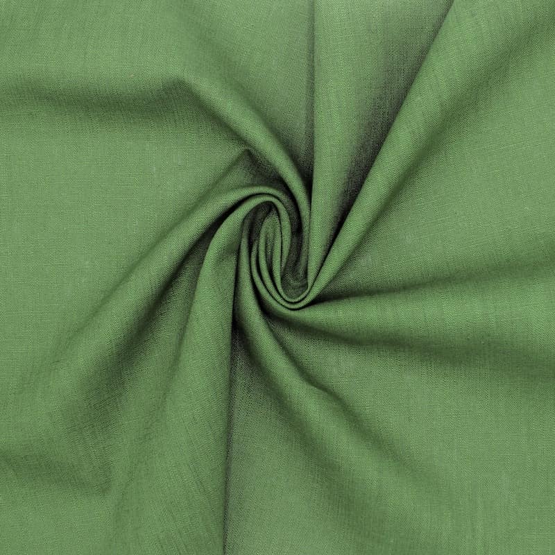 Effen stof 100% linnen - groen