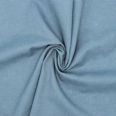 Plain fabric 100% linen - denim blue 