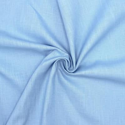 Plain fabric 100% linen - sky blue