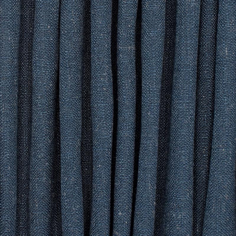 Upholstery fabric with linen aspect - navy blue