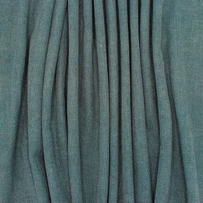 Upholstery fabric with linen aspect - teal