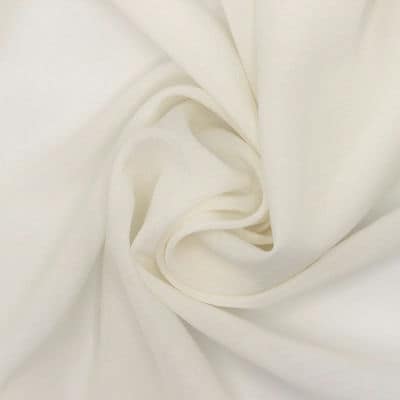 Flamed silk veil fabric - white