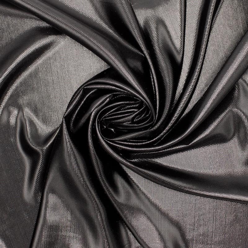 Jacquard veil in silk - black