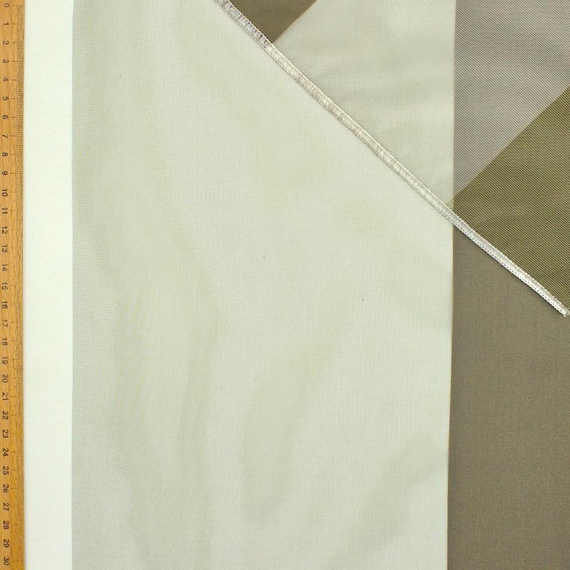 Cloth of 3m Transparent veil with strips - khaki