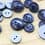 Fantasy button - pearly navy blue