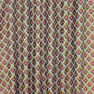 Jacquard fabric with rhombs - olive green