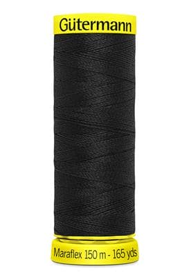 Elastic sewing thread - black 000