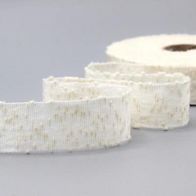 Fantasie ripsband - gebroken wit