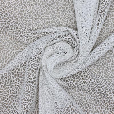 Knit lace fabric - white