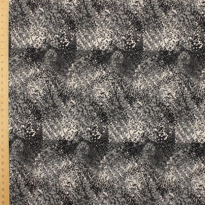 Jacquard fabric - black and grey 
