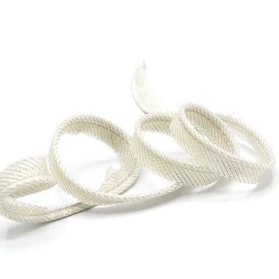 Fantasy piping cord with Lurex thread - white 