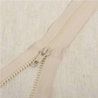 Seperating injection zipper - beige