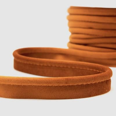 Velvet piping cord - rust-colored