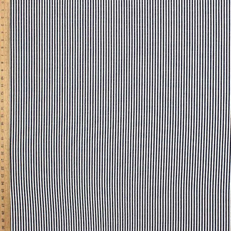 Striped knit jacquard fabric - black
