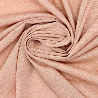 Knit fabric with golden thread - nude 