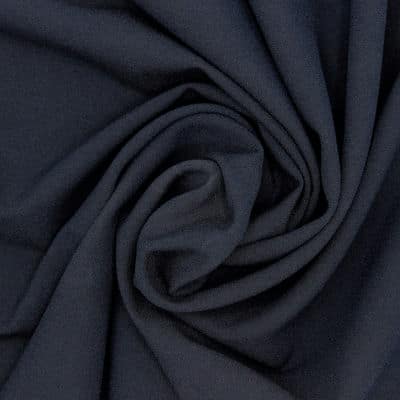 Fabric with crêpe aspect - navy blue  