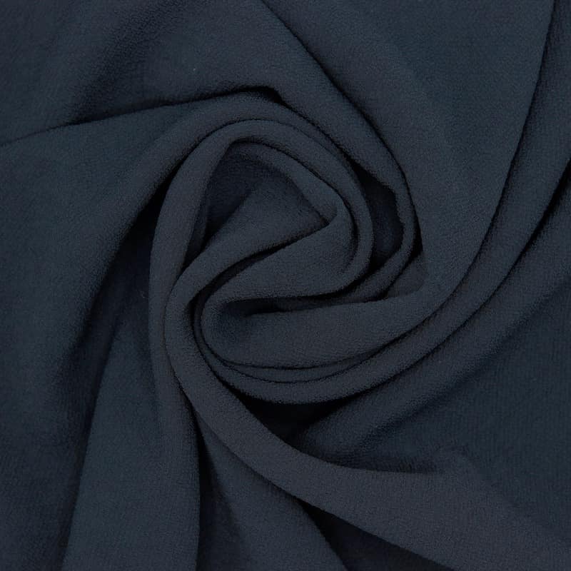Fabric with crêpe aspect - midnight blue 