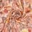 Geplooide sluier met bloemen - zalmkleurig