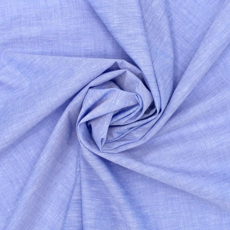 Tissu coton japonais chambray - bleu